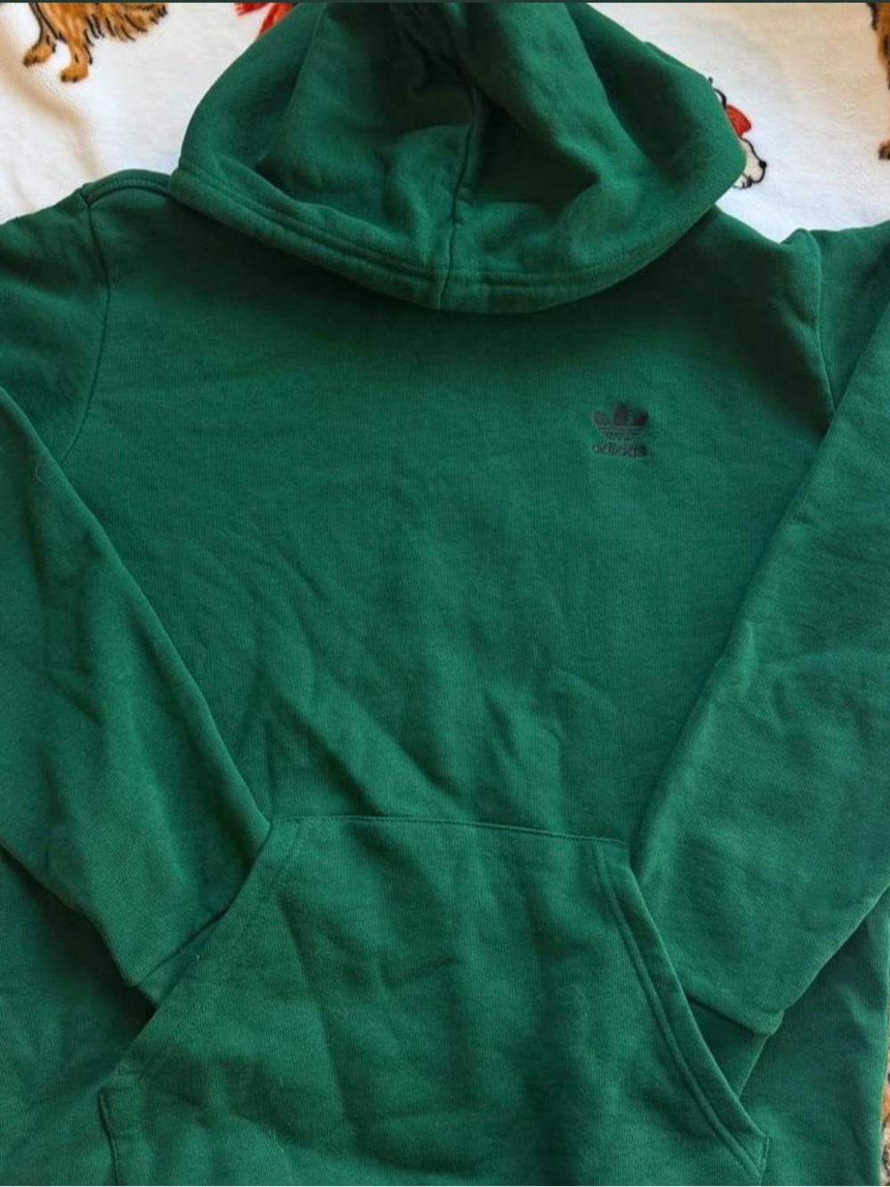 adidas Men's Dark Green Pullover Hoodie